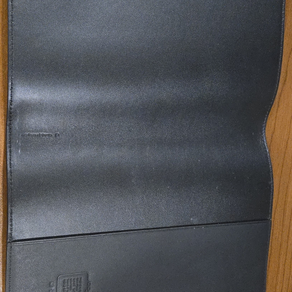 Coach Black Leather Notebook with Gold Turn-Lock - Picture 3 of 8
